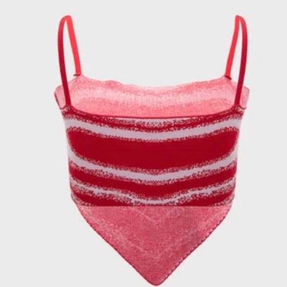 Water Wave Printed Sexy Cami Y2K Top - Picture 2 of 4